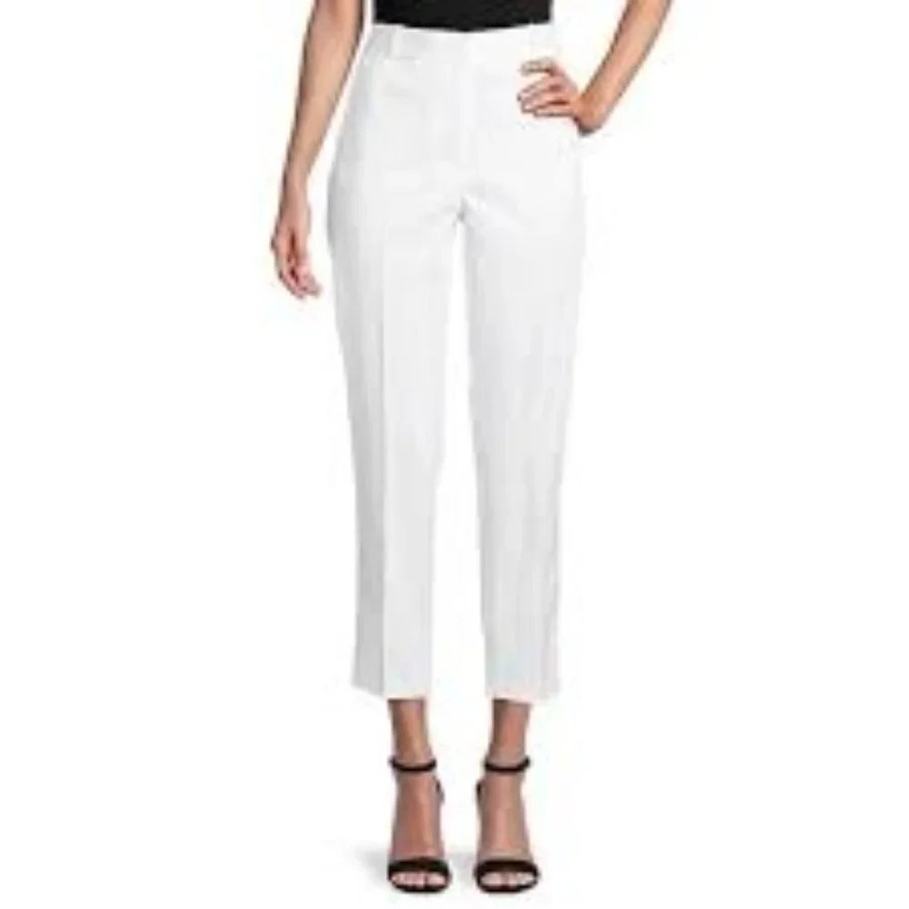 Worthington Womens Ankle Pants In White New With Tags Size 12